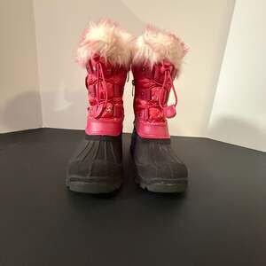 Dream Pairs Kids Girls Pink Waterproof Insulated Snow Boots Size 13
